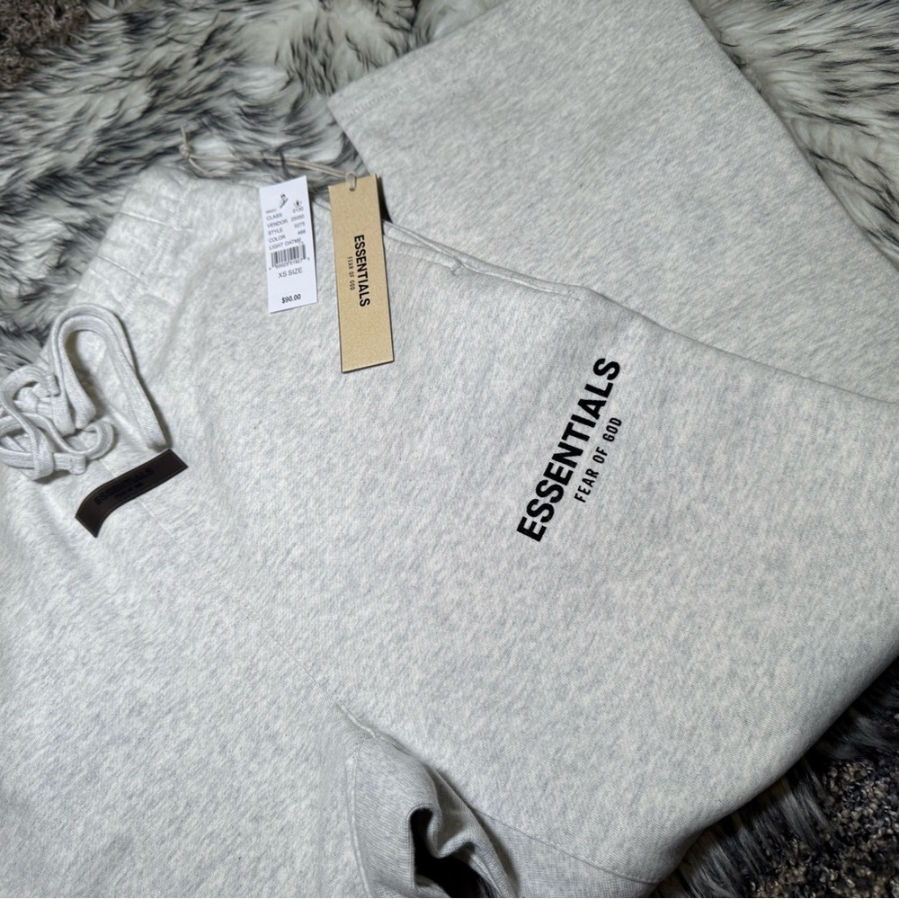 Essentials Fear of God Light Oatmeal Relaxed Pants